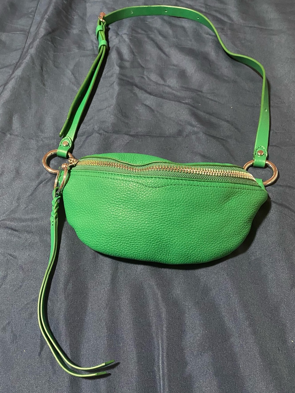 Rebecca Minkoff Green Green Crossbody Belt Bag with Silver Hardware